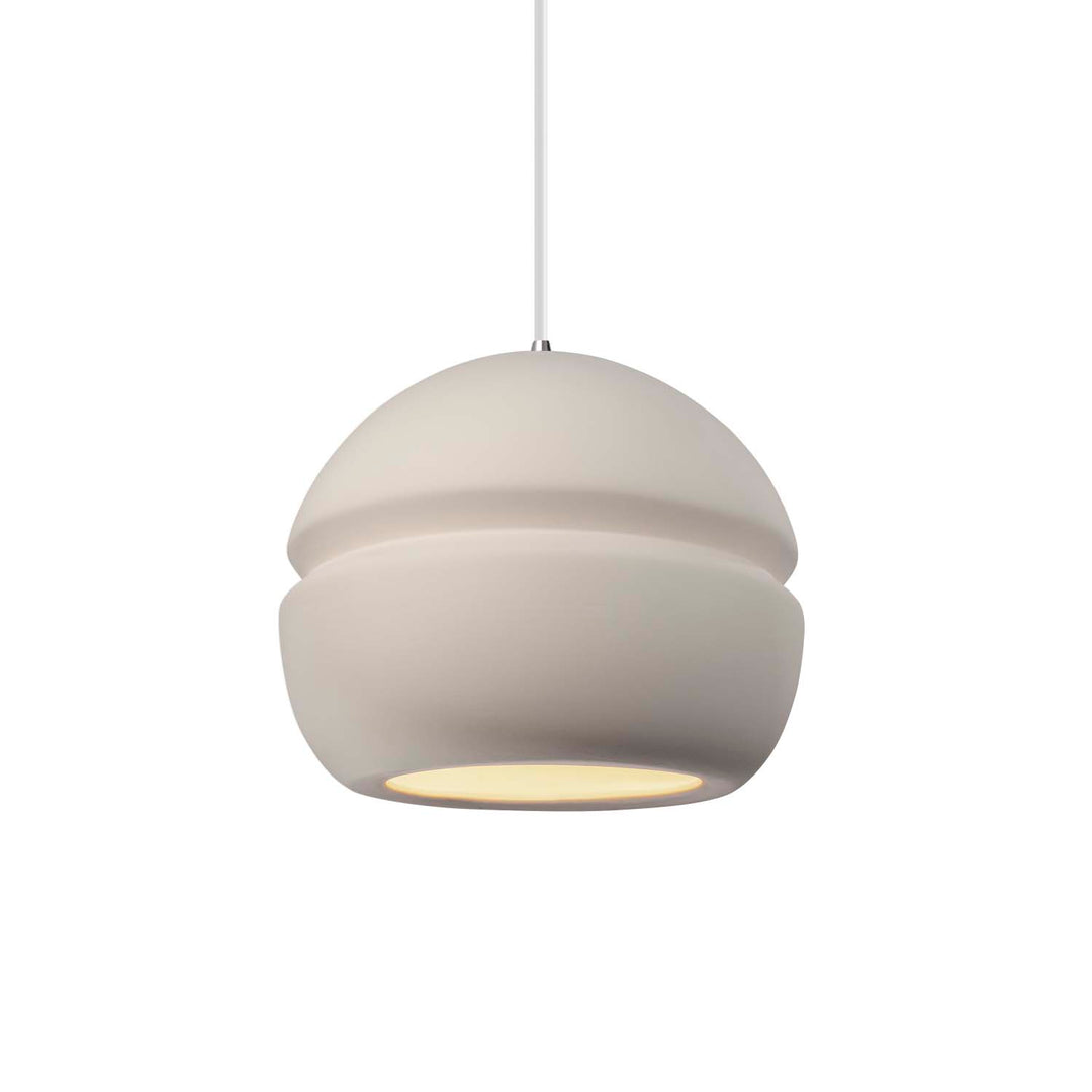 Justice Designs - CER-6410-BIS-CROM-WTCD - One Light Pendant - Radiance - Bisque