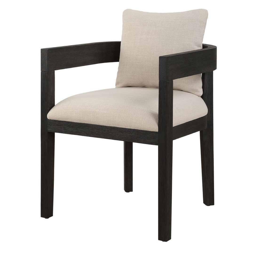 Balboa Dining Chair in Oak In A Rich Ebony Stain - available from The Lighting Shoppe, trusted by Canadian homeowners