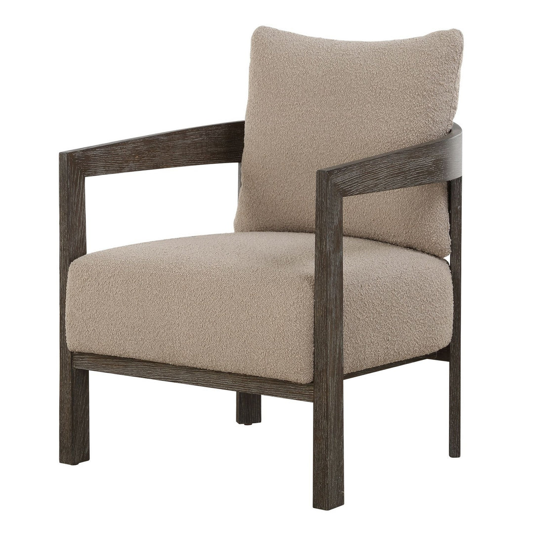 Sienna Accent Chair in Solid Oak - available from The Lighting Shoppe, trusted by Canadian homeowners