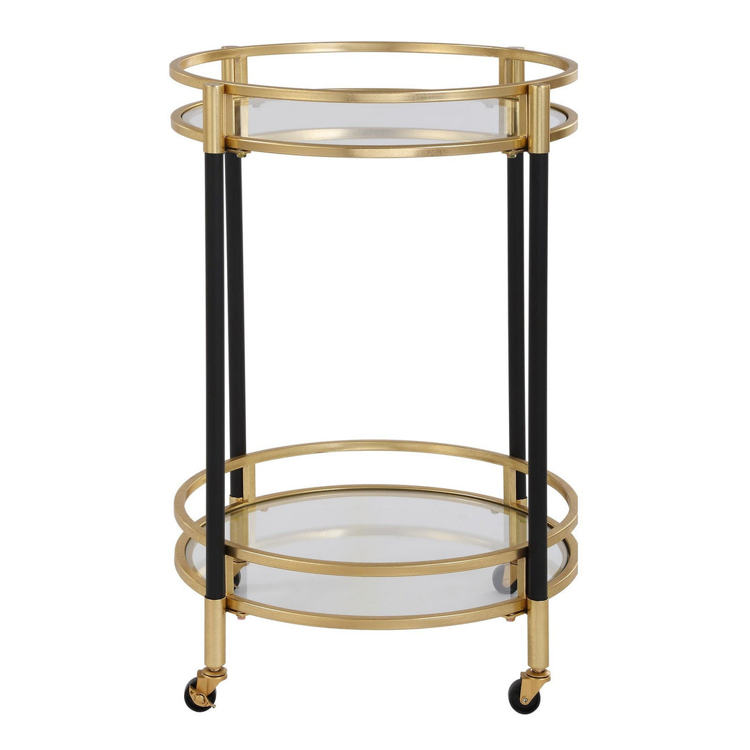 Dolly Bar Cart in Matte Black - available from The Lighting Shoppe, trusted by Canadian homeowners