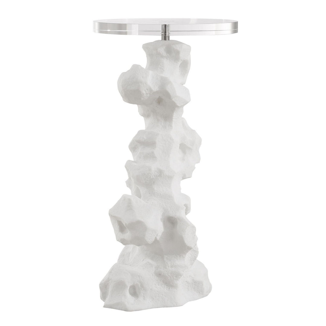 Remnant Drink Table in White Stone - available from The Lighting Shoppe, trusted by Canadian homeowners