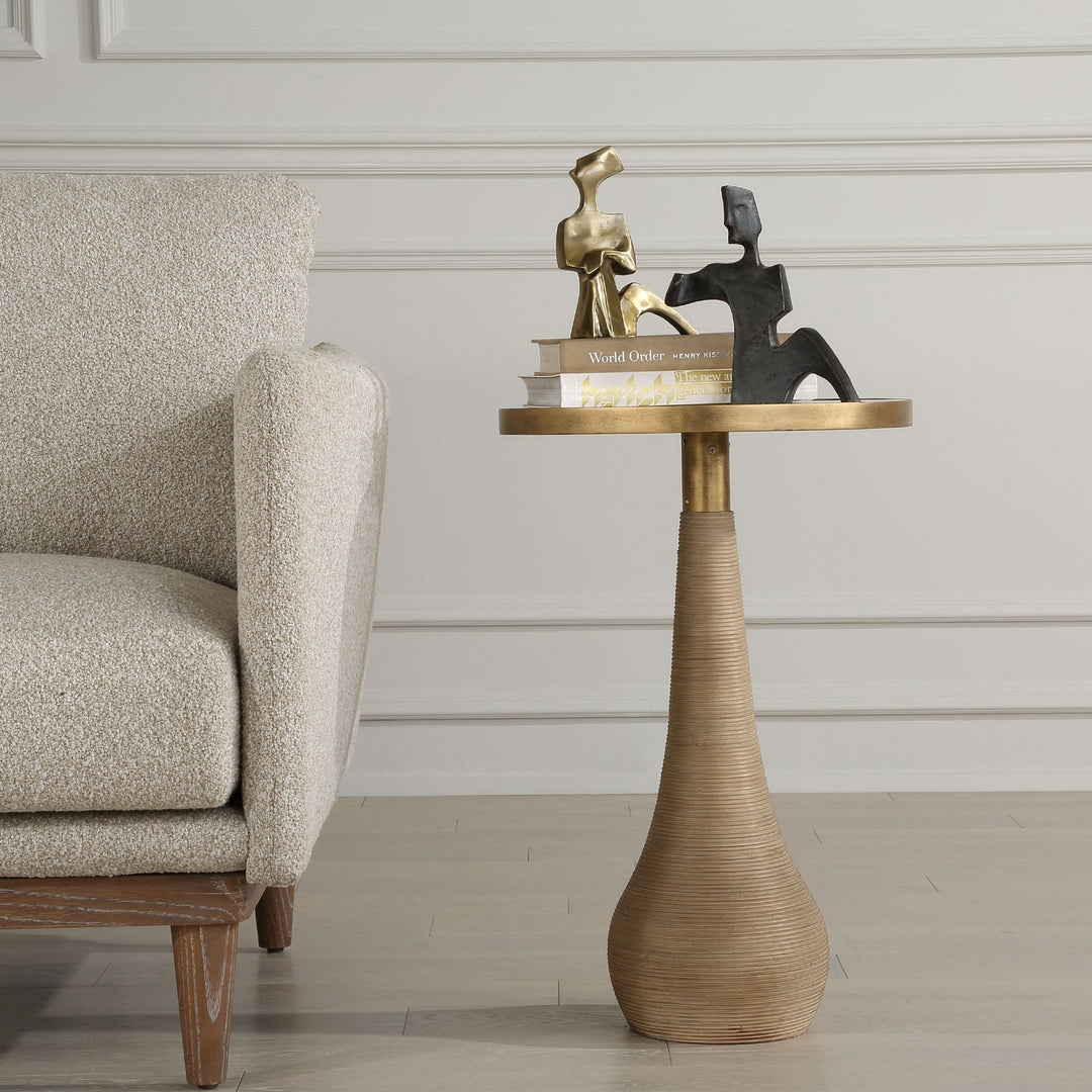Terra Accent Table in Antique Brass - available from The Lighting Shoppe, trusted by Canadian homeowners