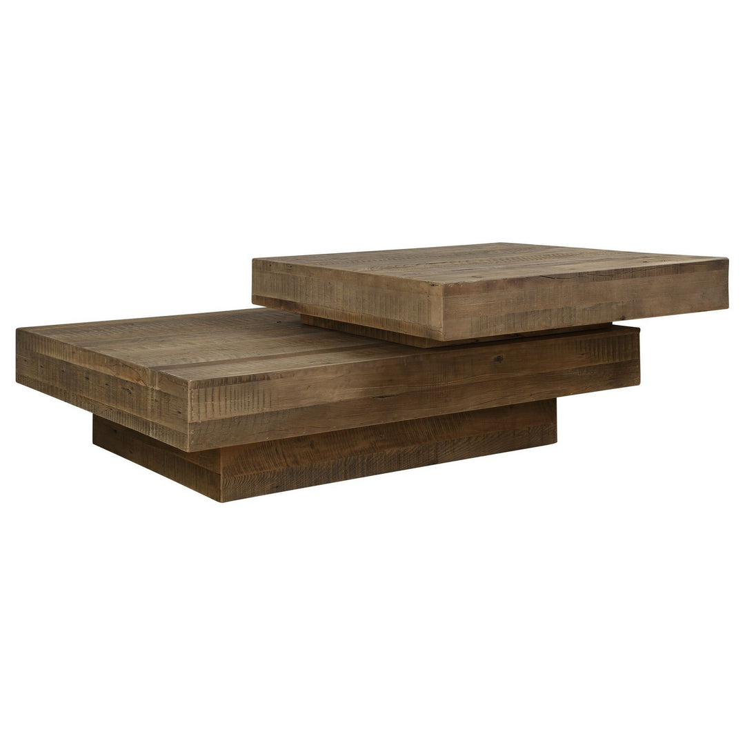 Rustic Planes Coffee Table in Solid Wood - available from The Lighting Shoppe, trusted by Canadian homeowners
