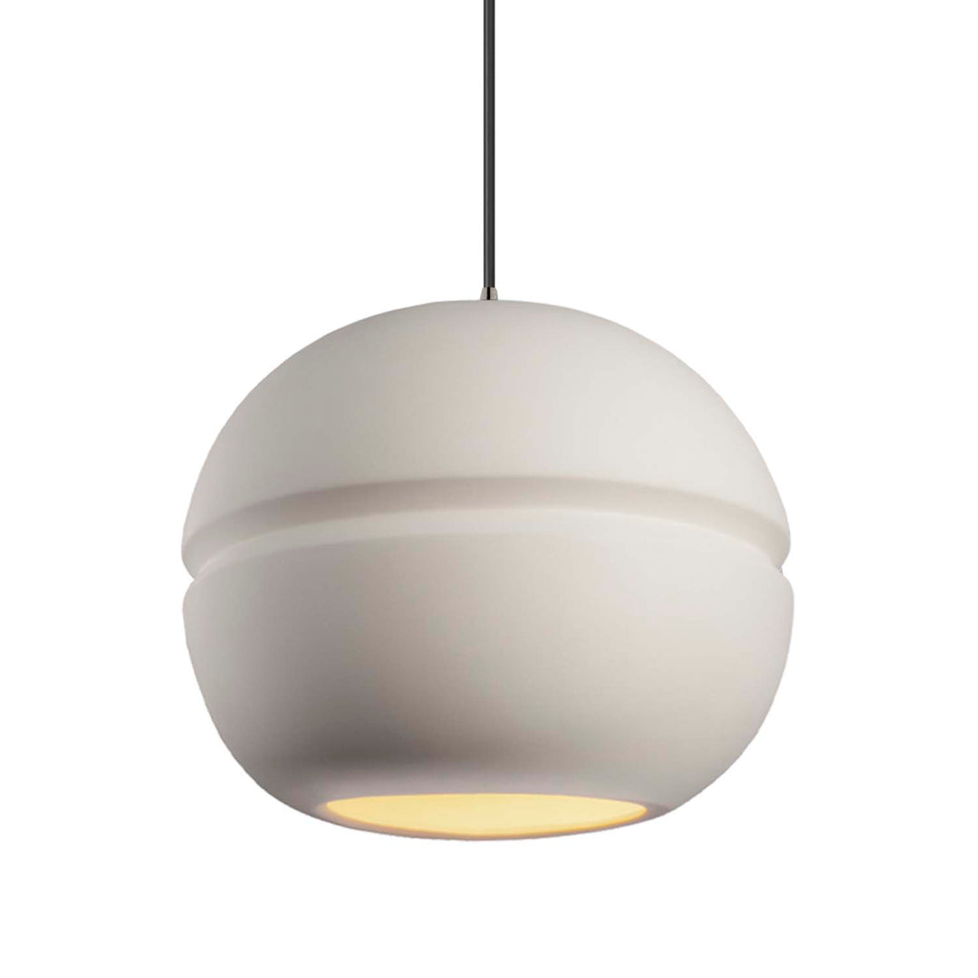 Justice Designs - CER-6415-BIS-NCKL-BKCD - One Light Pendant - Radiance - Bisque
