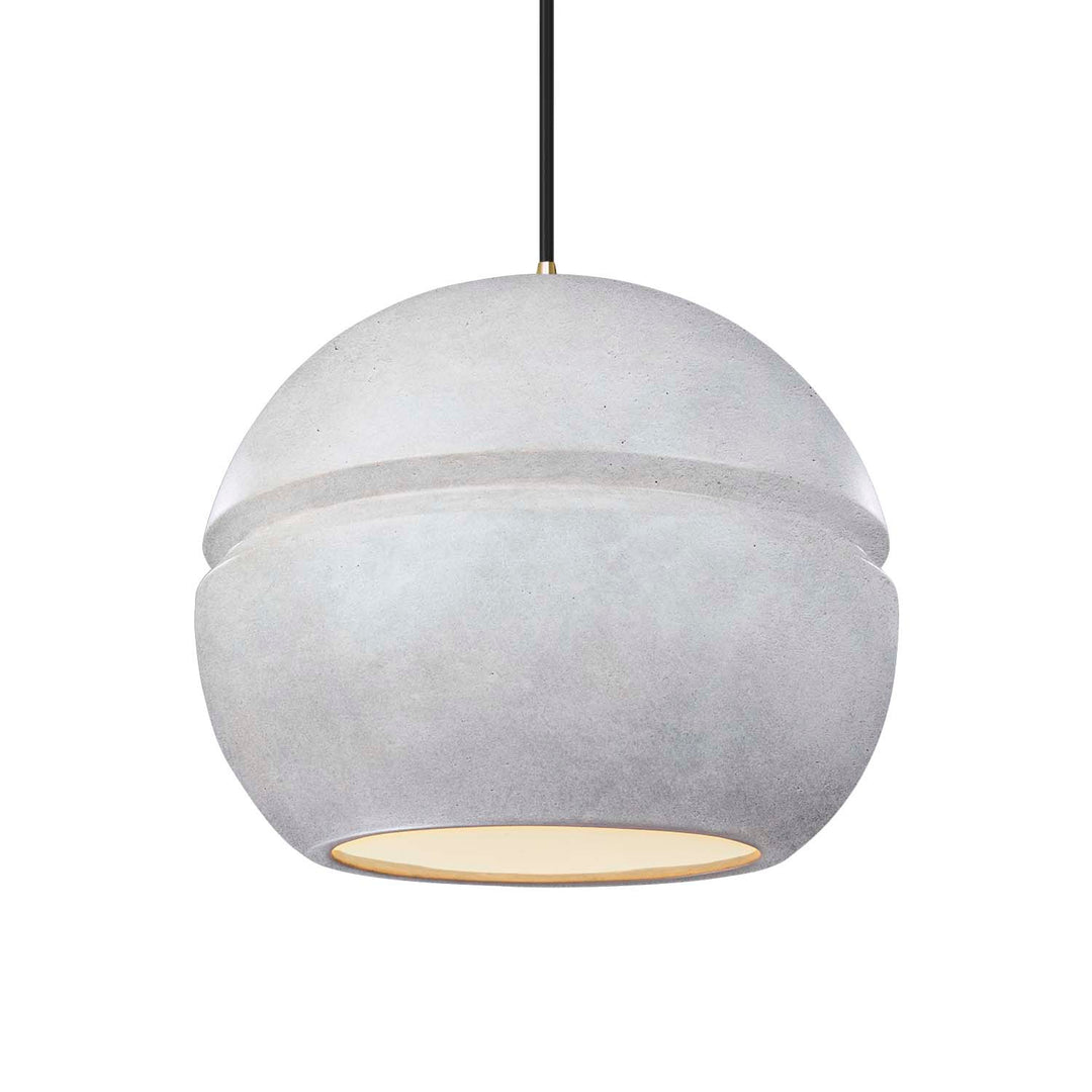 Justice Designs - CER-6415-CONC-ABRS-BKCD - One Light Pendant - Radiance - Concrete
