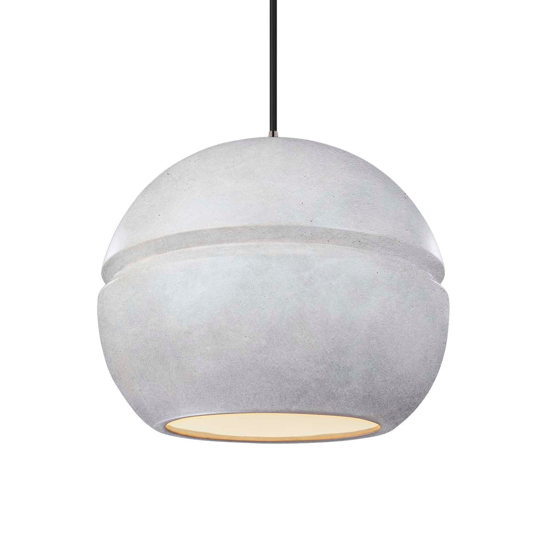 Justice Designs - CER-6415-CONC-NCKL-BKCD - One Light Pendant - Radiance - Concrete
