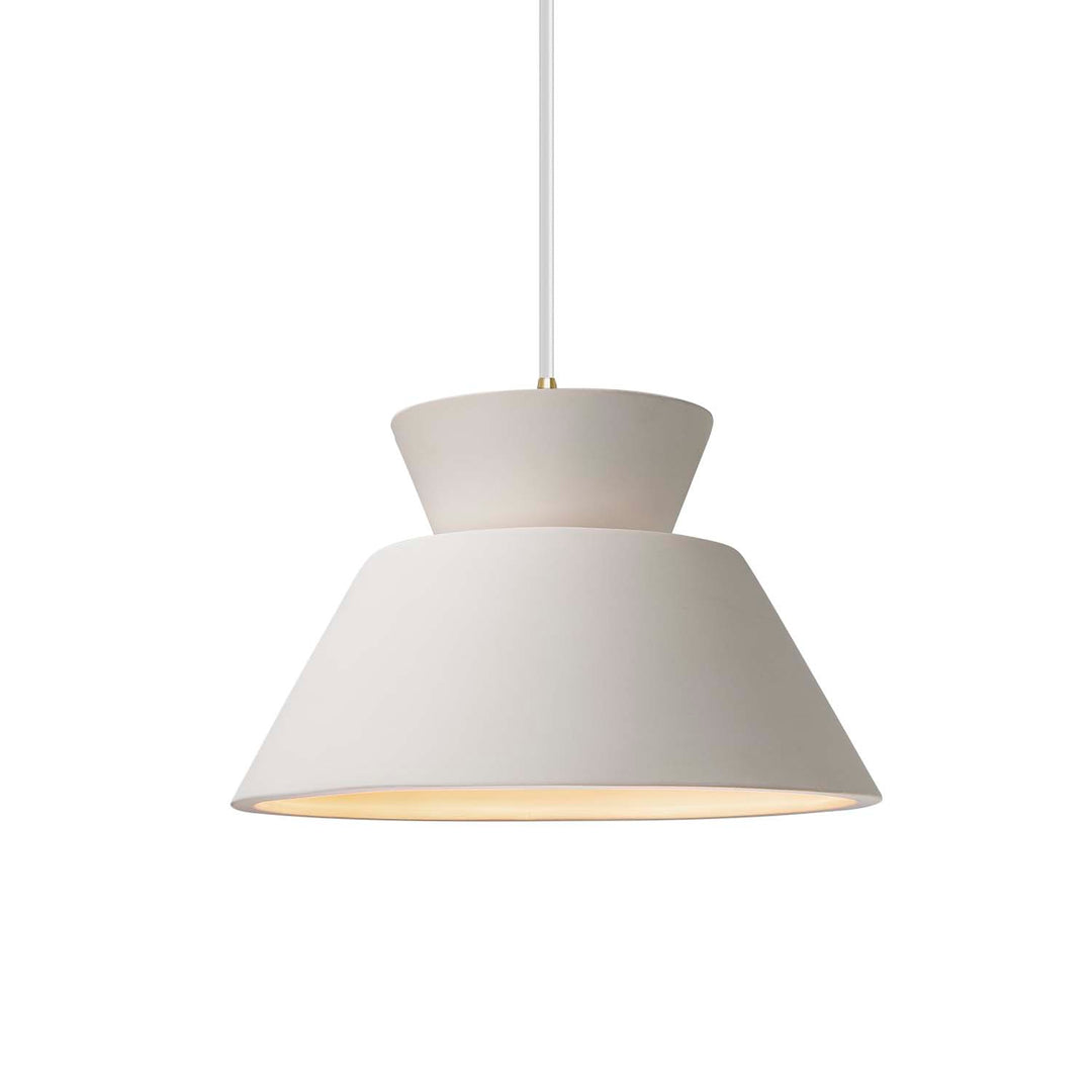 Justice Designs - CER-6420-BIS-ABRS-WTCD - One Light Pendant - Radiance - Bisque