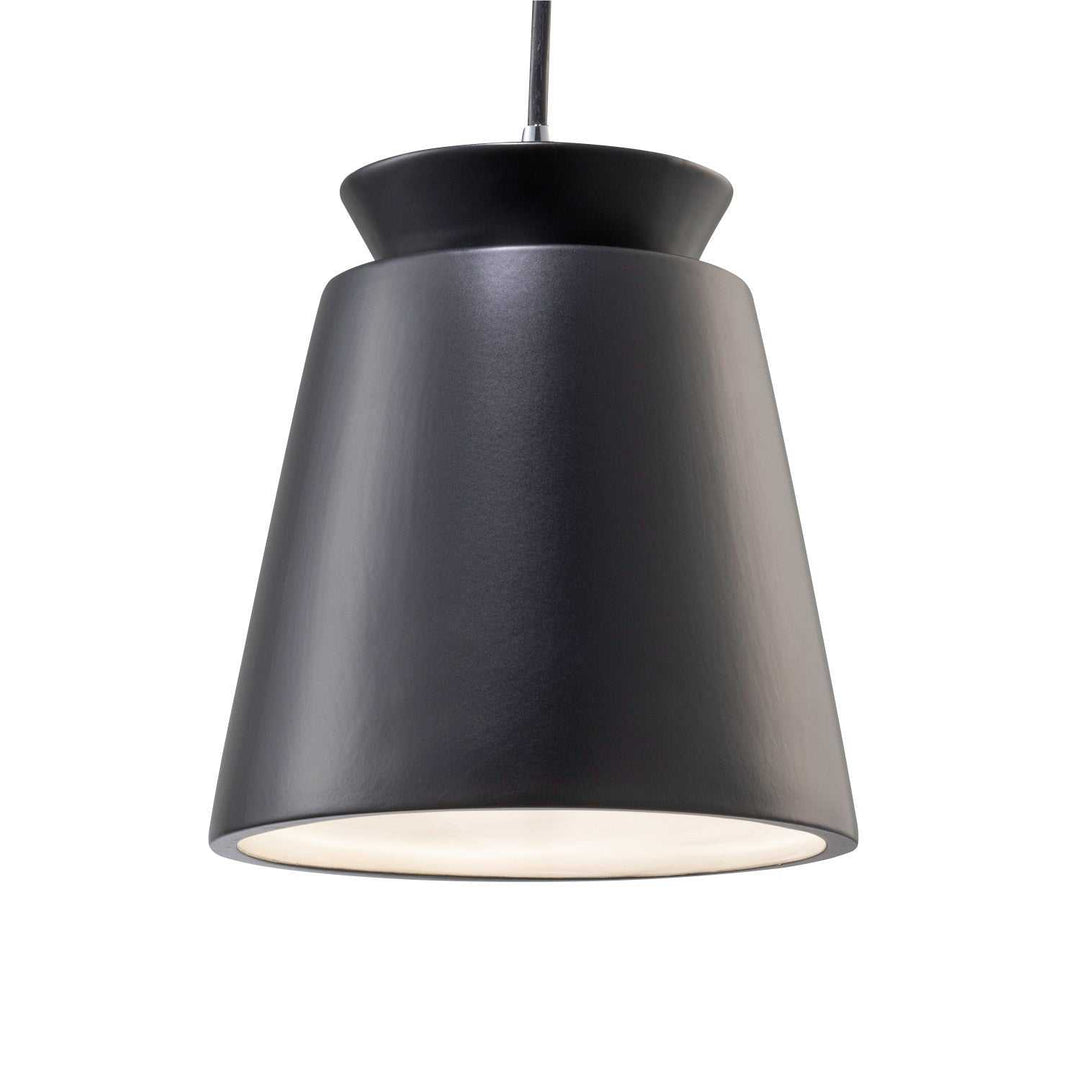 Radiance One Light Pendant in Carbon - Matte Black Justice Designs