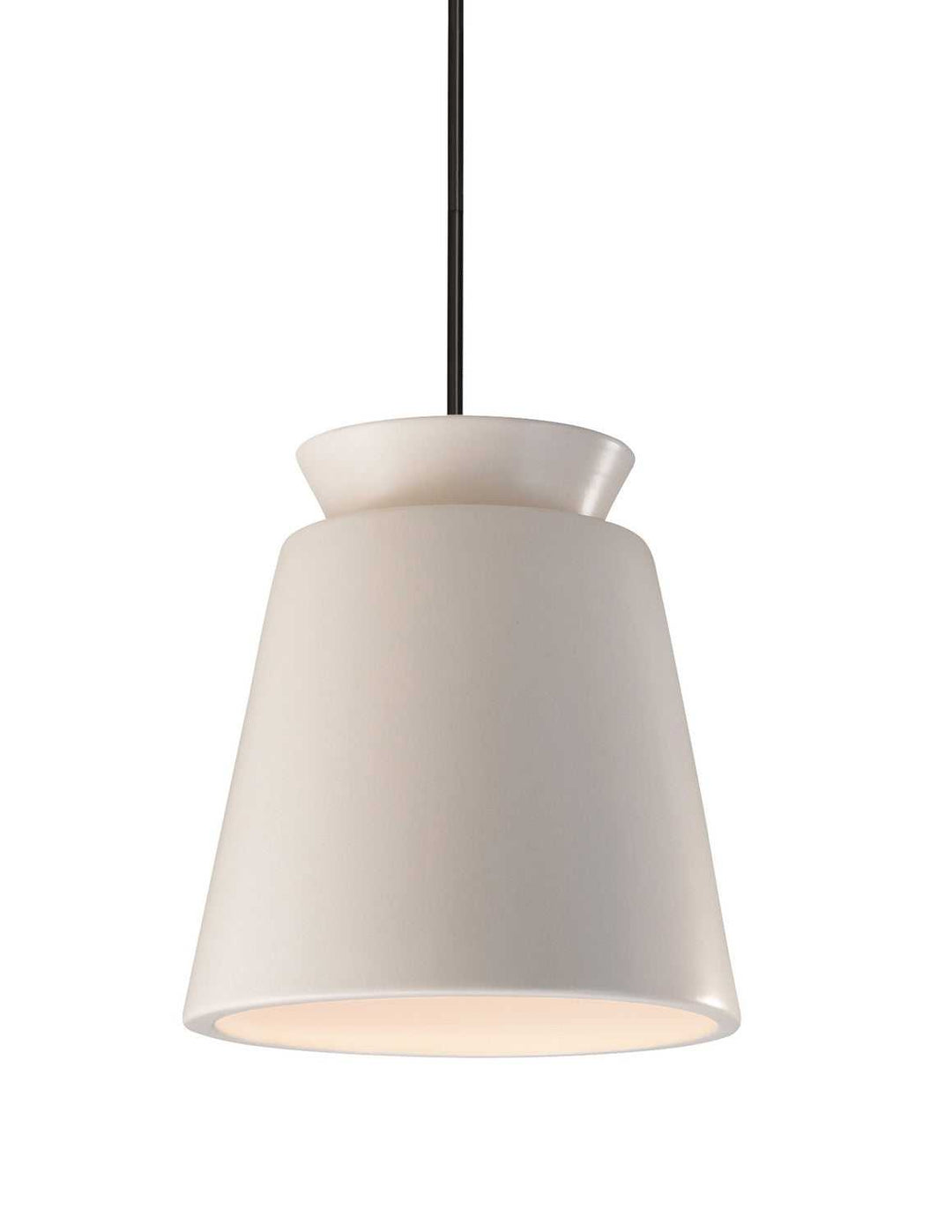 Radiance One Light Pendant in Matte White Justice Designs