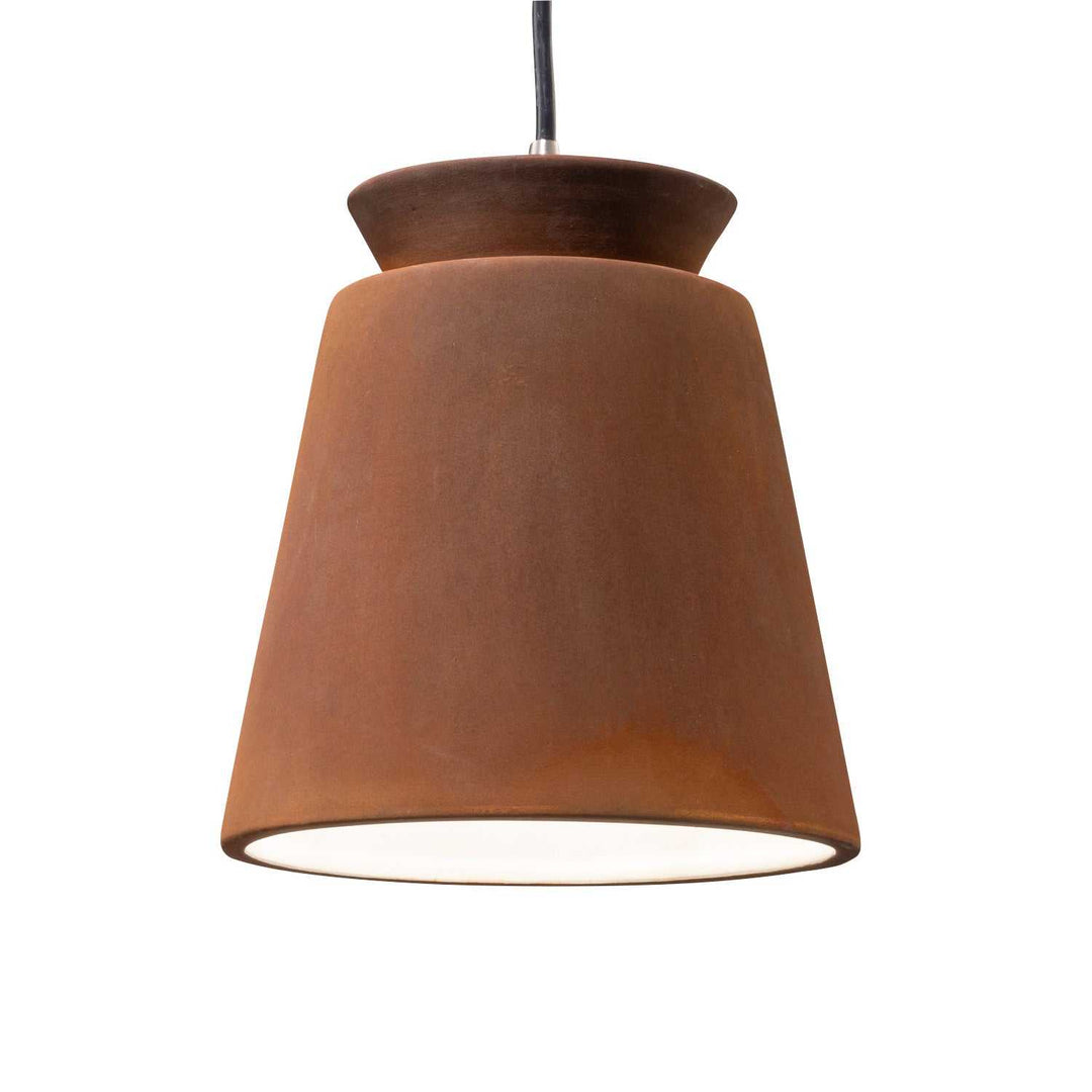 Radiance One Light Pendant in Real Rust Justice Designs