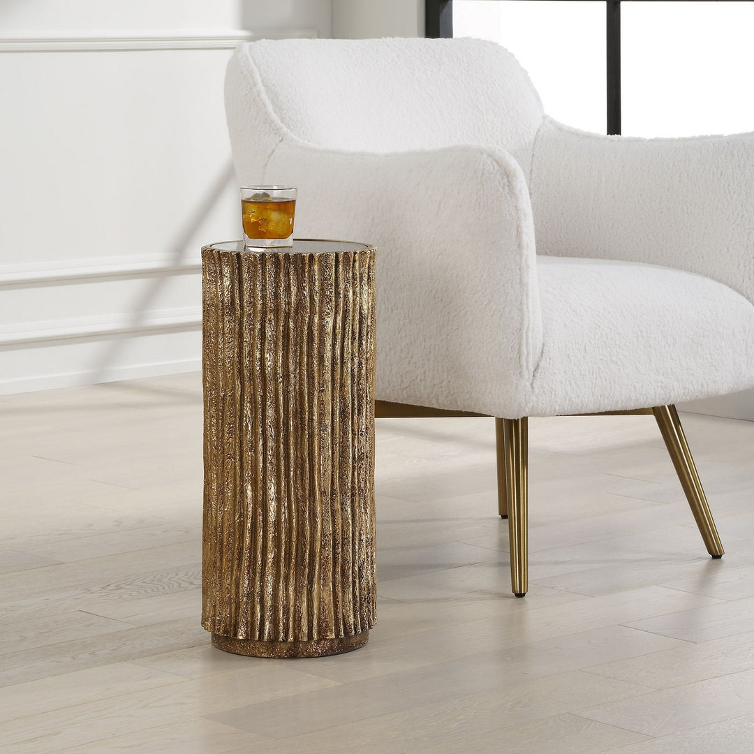 Echo Drink Table in Antique Gold - available from The Lighting Shoppe, trusted by Canadian homeowners