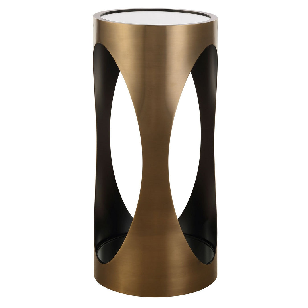 Achilles Drink Table in Brushed Brass - available from The Lighting Shoppe, trusted by Canadian homeowners