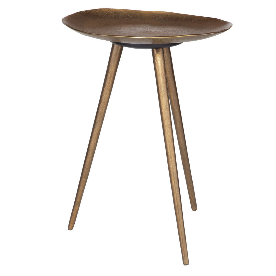 Lily Pad Accent Table in Antique Brass - available from The Lighting Shoppe, trusted by Canadian homeowners
