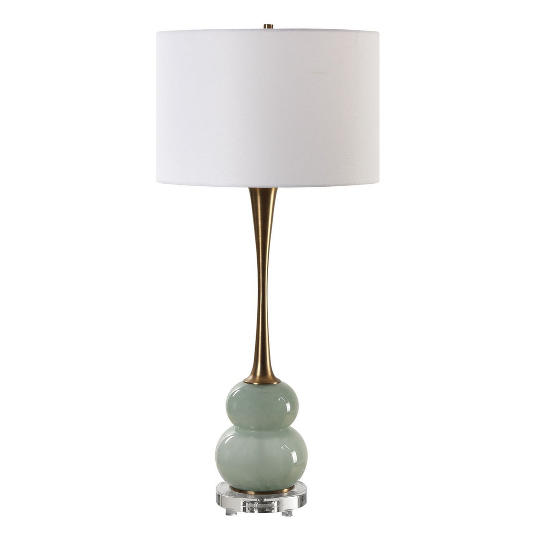 Sanctuary One Light Table Lamp in Antique Brass - available from The Lighting Shoppe, trusted by Canadian homeowners