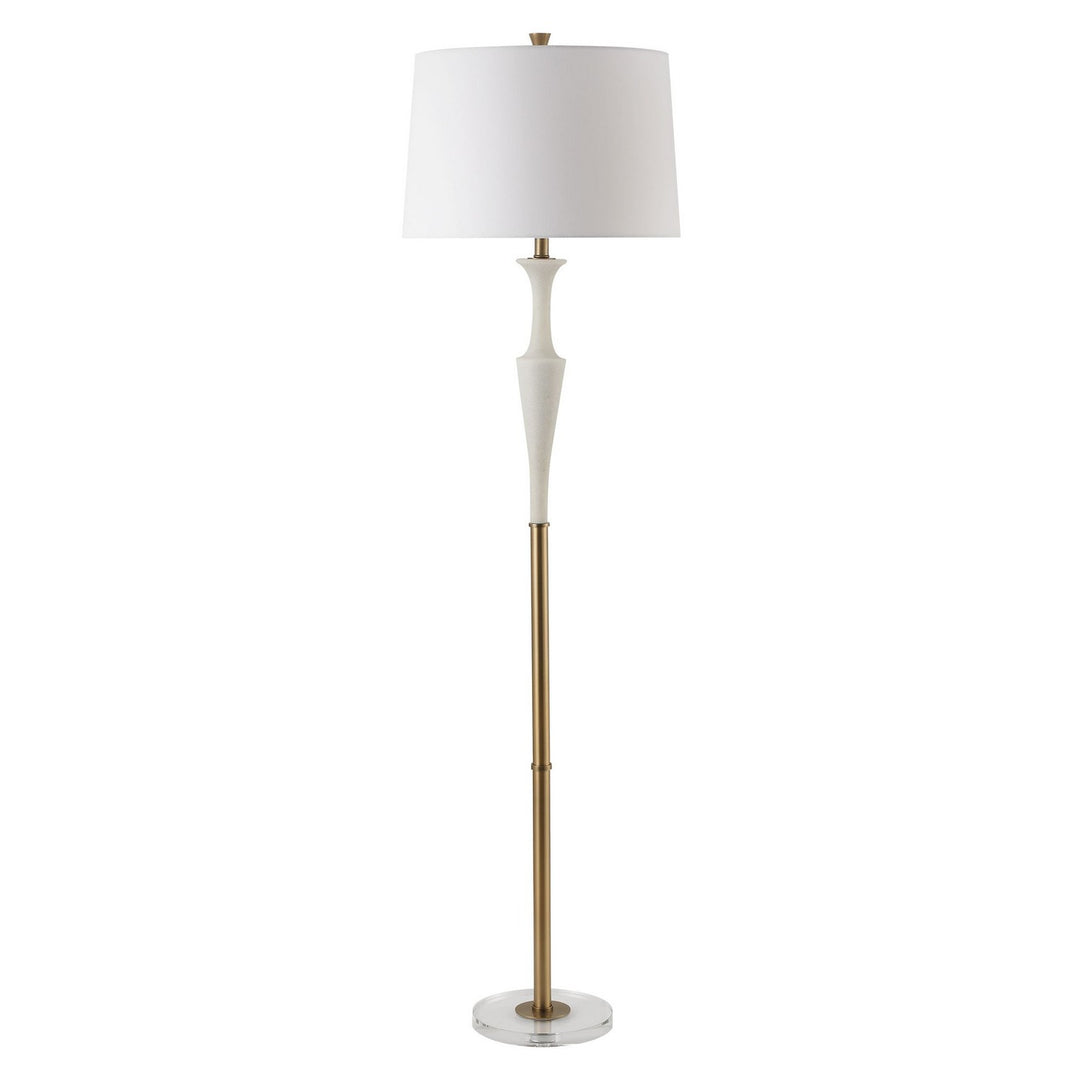 Colette One Light Floor Lamp in Antique Brass - available from The Lighting Shoppe, trusted by Canadian homeowners