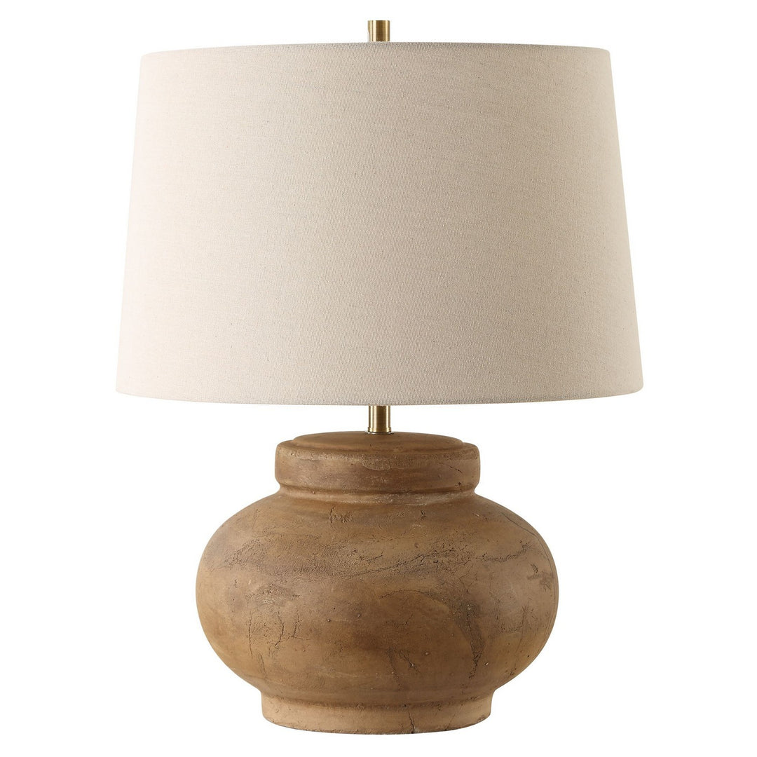 Urbino One Light Table Lamp in Brushed Antique Brass - available from The Lighting Shoppe, trusted by Canadian homeowners