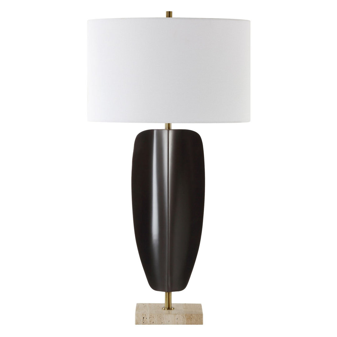 Kure One Light Table Lamp in Brass - available from The Lighting Shoppe, trusted by Canadian homeowners