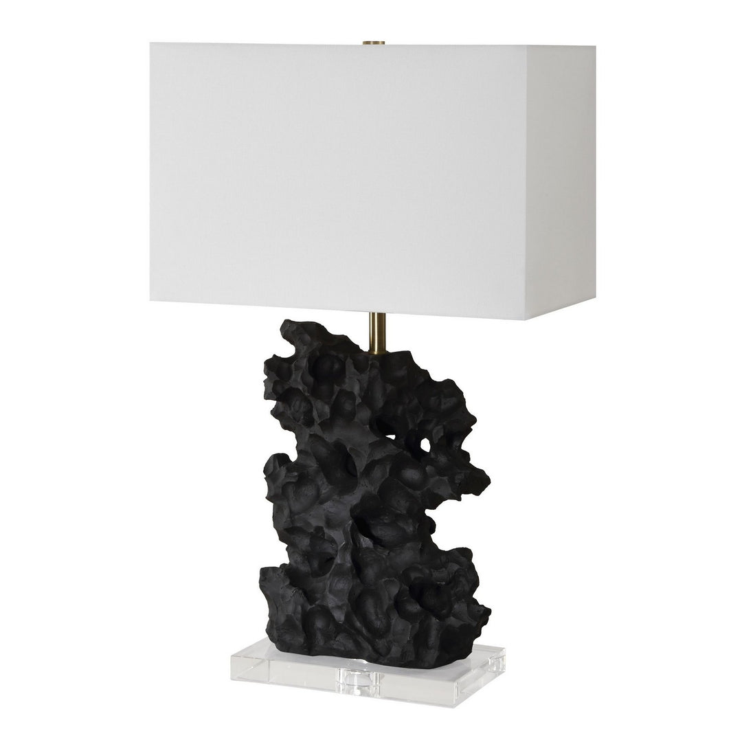 Basalt One Light Table Lamp in Antique Brass - available from The Lighting Shoppe, trusted by Canadian homeowners