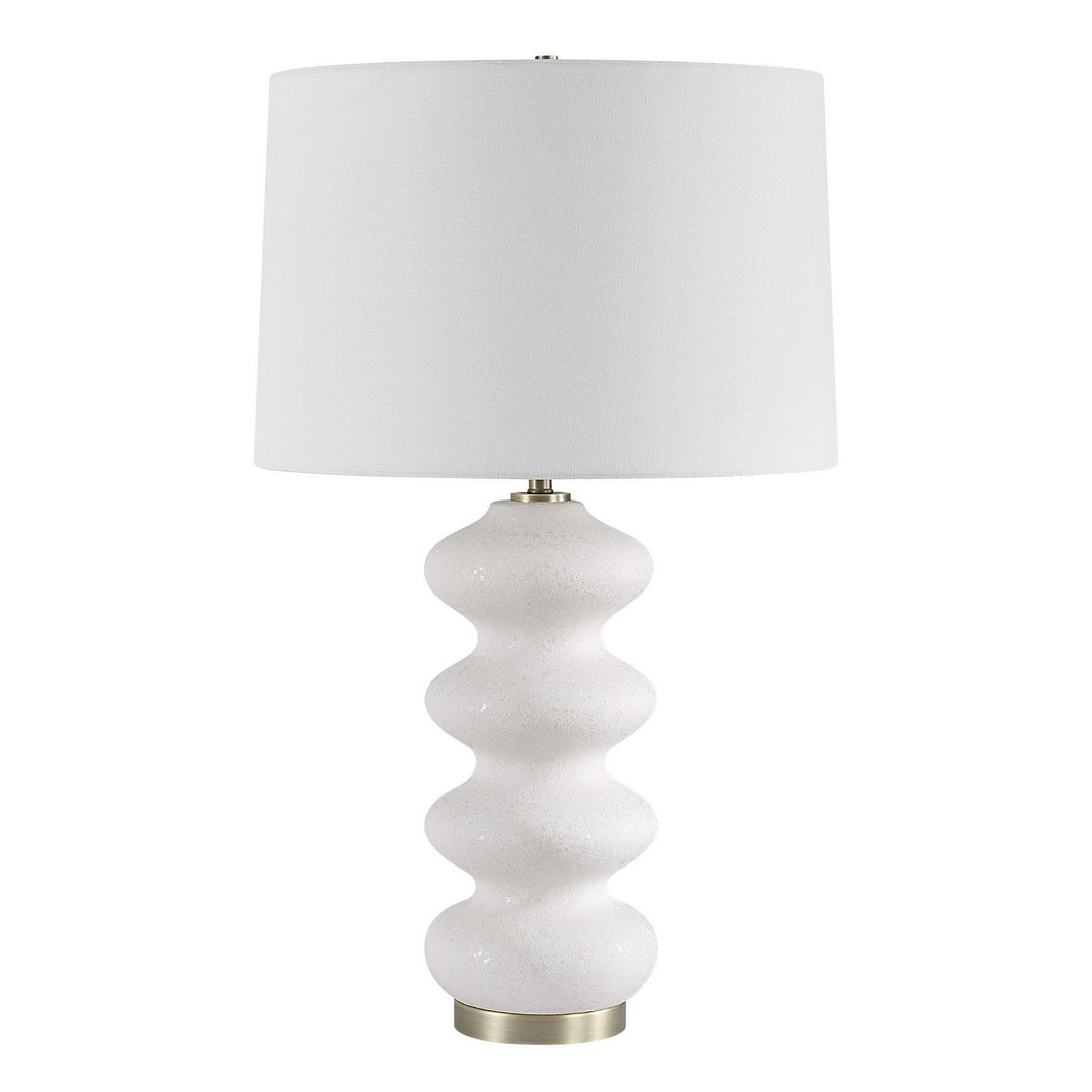 Liora One Light Table Lamp in Brushed Antique Brass - available from The Lighting Shoppe, trusted by Canadian homeowners