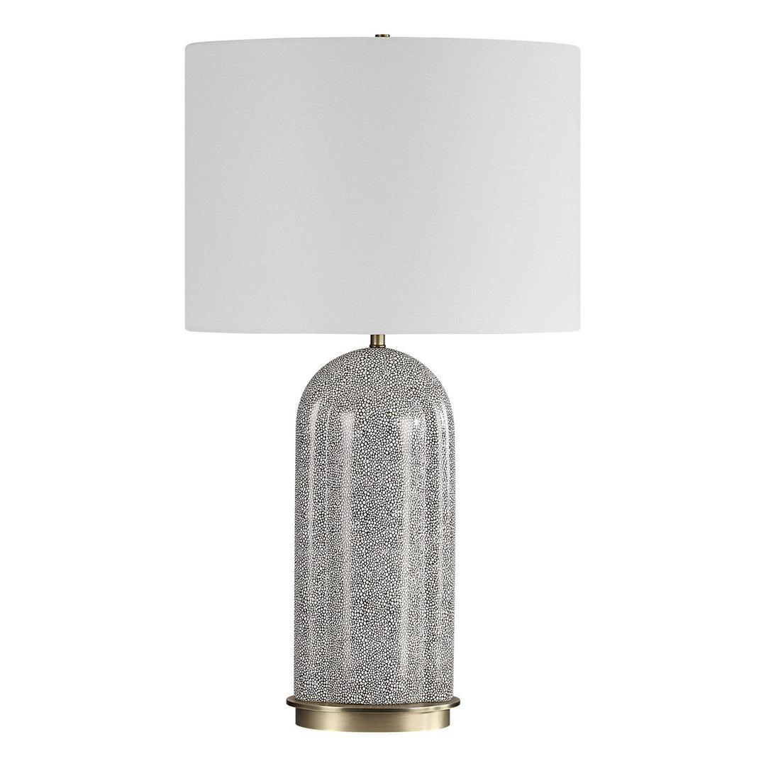 Dapple One Light Table Lamp in Brushed Antique Brass - available from The Lighting Shoppe, trusted by Canadian homeowners