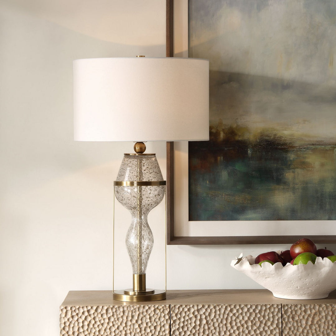 Out Of Time One Light Table Lamp in Antique Brass - available from The Lighting Shoppe, trusted by Canadian homeowners