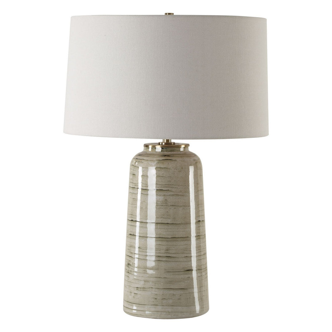 Strata One Light Table Lamp in Antique Brass - available from The Lighting Shoppe, trusted by Canadian homeowners