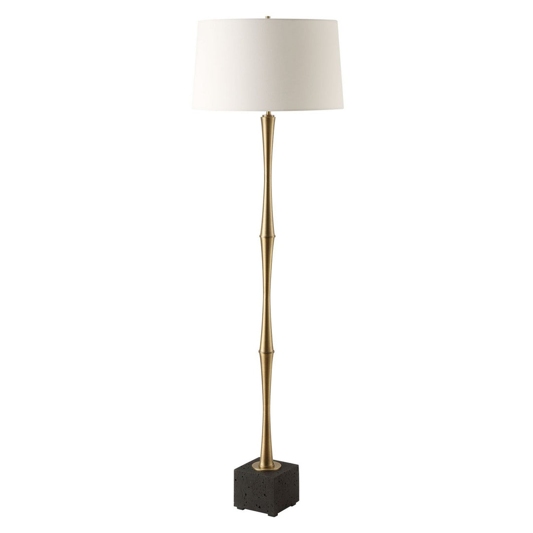 Shino One Light Floor Lamp in Antique Brass - available from The Lighting Shoppe, trusted by Canadian homeowners