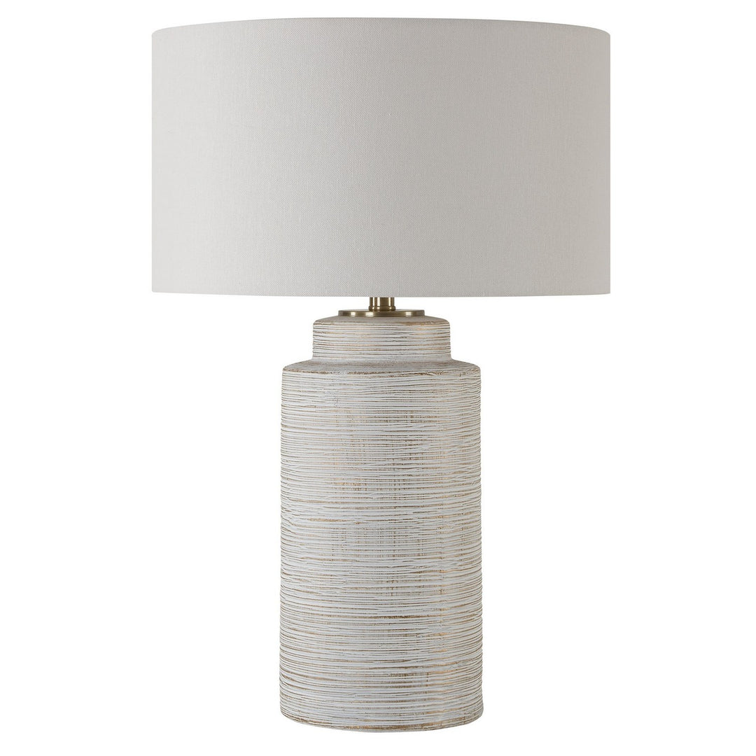 Crimp One Light Table Lamp in Brass - available from The Lighting Shoppe, trusted by Canadian homeowners