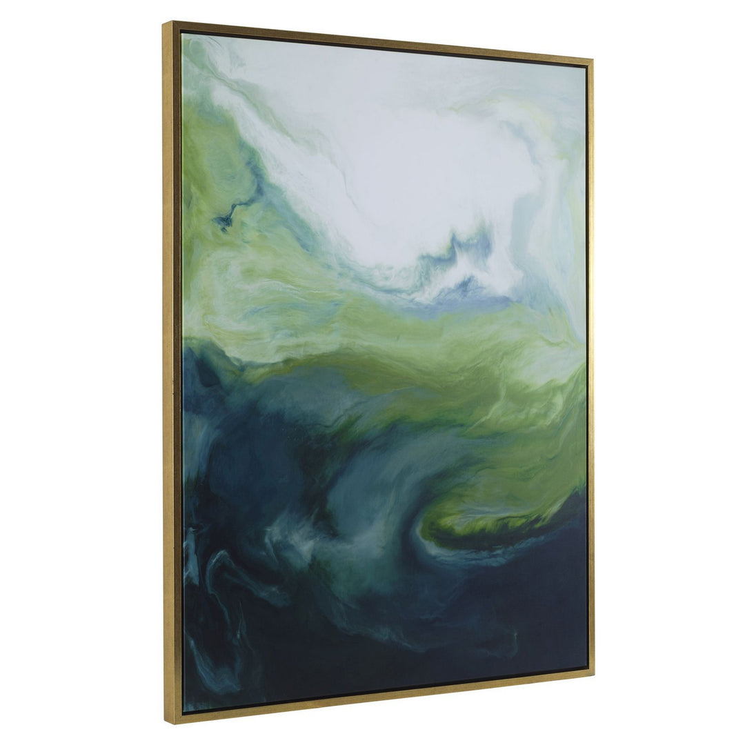Serene Green Wall Art in Solid Wood - available from The Lighting Shoppe, trusted by Canadian homeowners