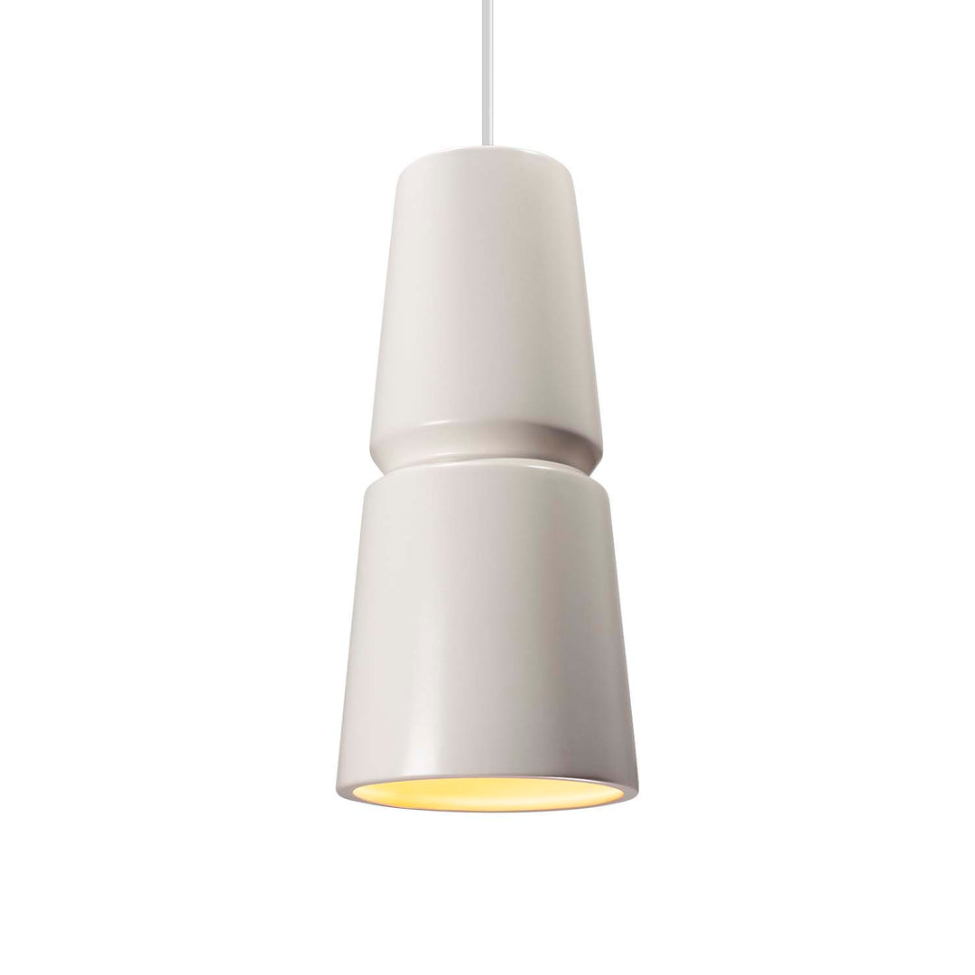 Justice Designs - CER-6430-MAT-NCKL-WTCD - One Light Pendant - Radiance - Matte White