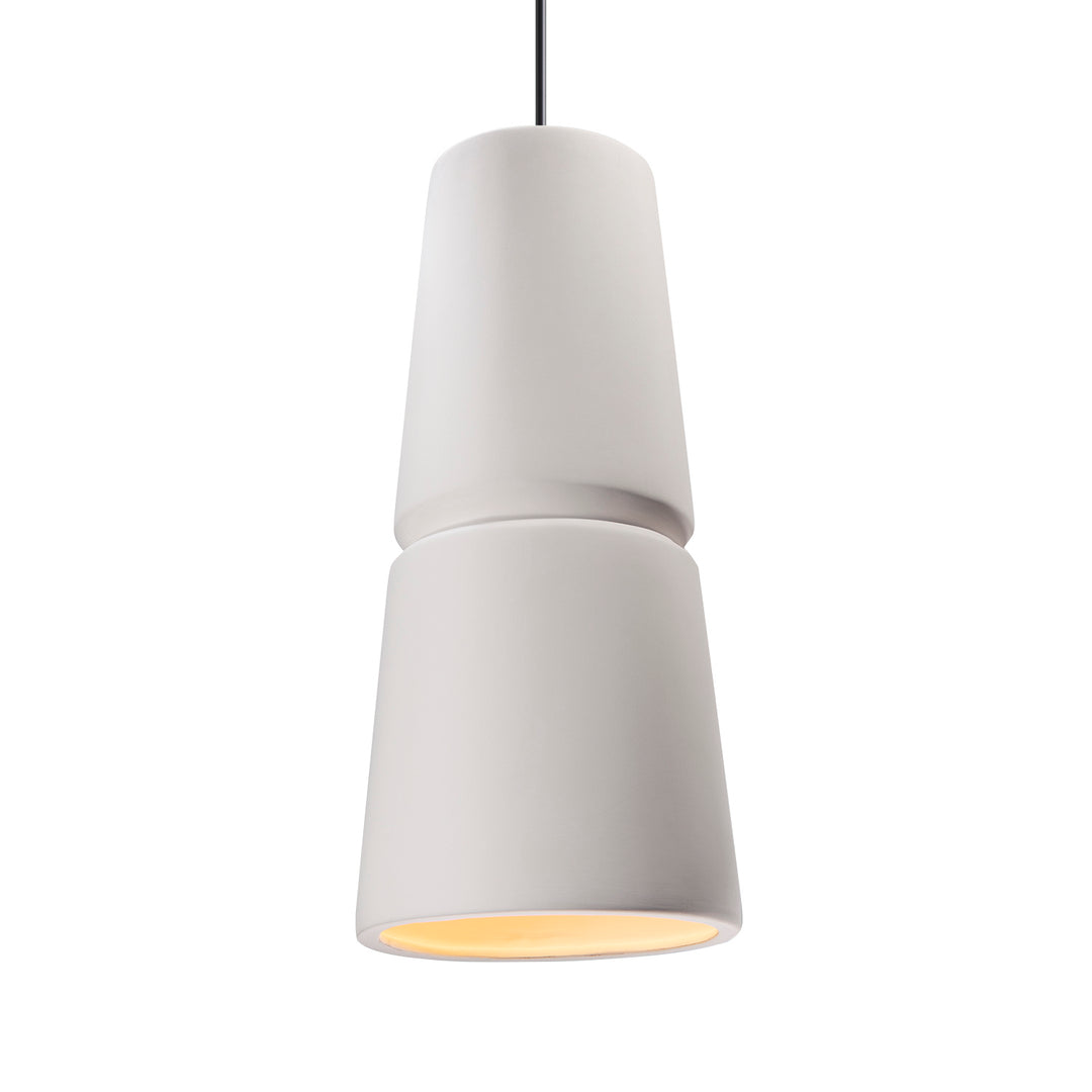 Justice Designs - CER-6435-BIS-CROM-BKCD - One Light Pendant - Radiance - Bisque