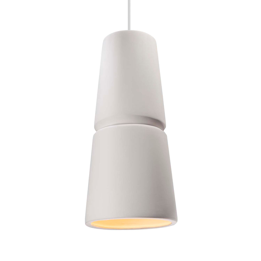 Justice Designs - CER-6435-BIS-CROM-WTCD - One Light Pendant - Radiance - Bisque