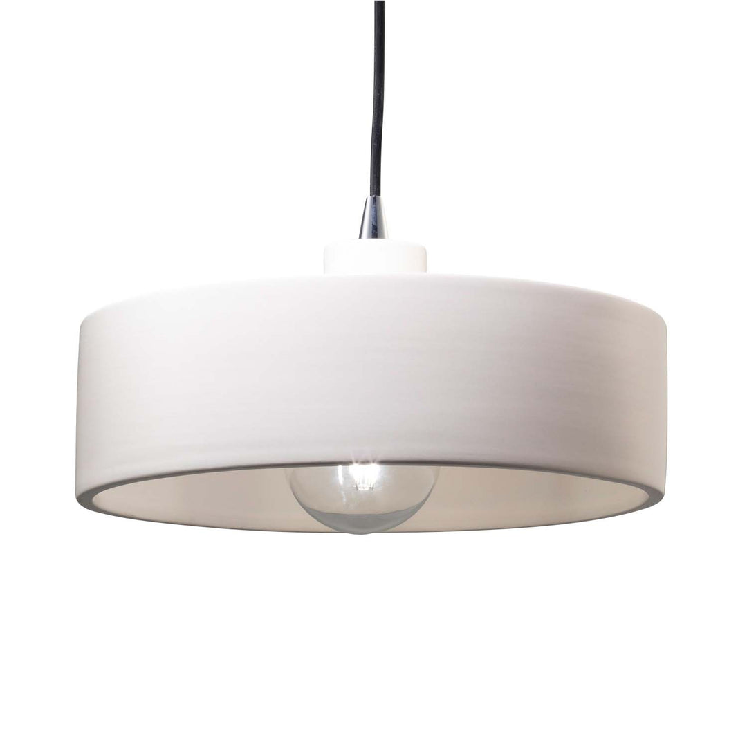 Justice Designs - CER-6460-BIS-CROM-BKCD - One Light Pendant - Radiance - Bisque