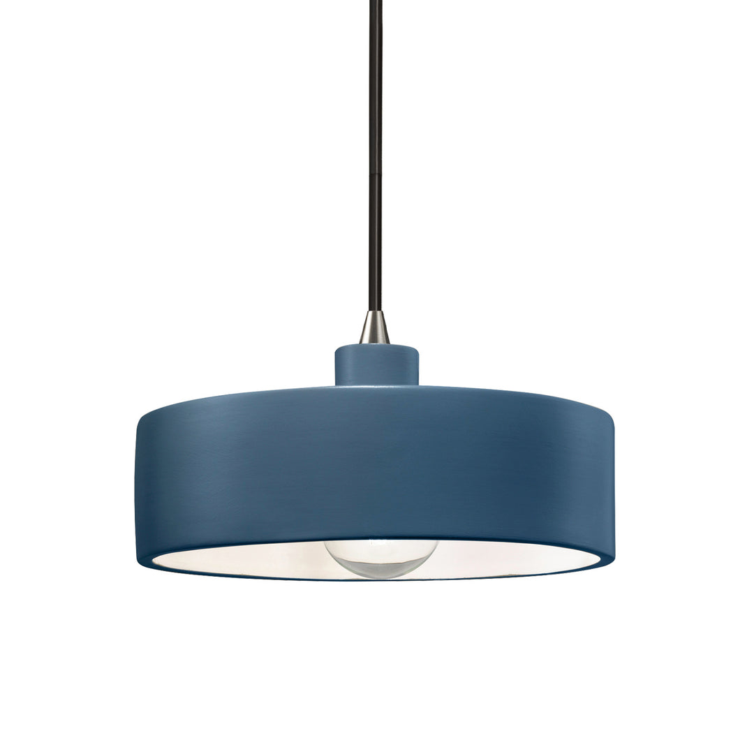Justice Designs - CER-6460-MID-NCKL-BKCD - One Light Pendant - Radiance - Midnight Sky