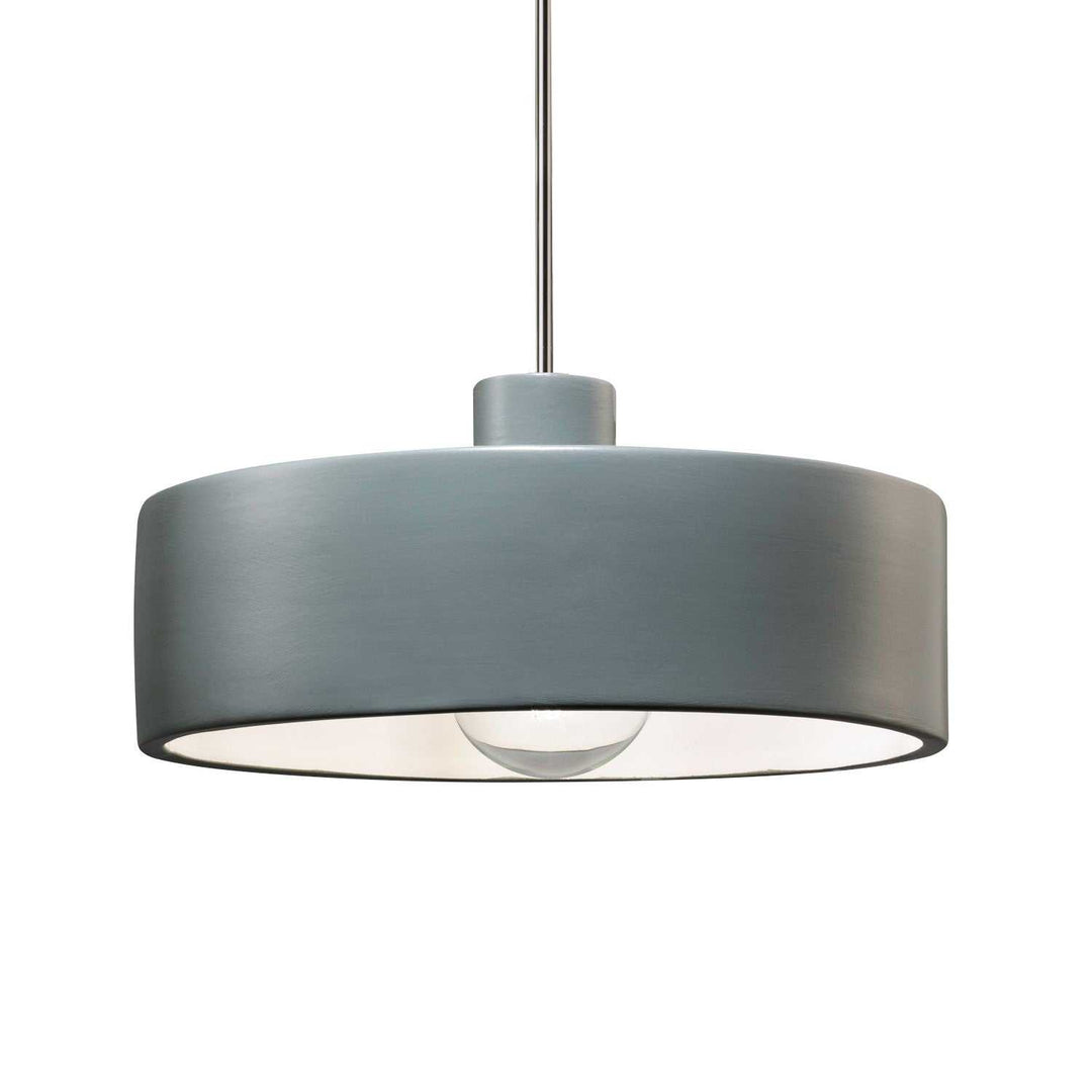 Radiance One Light Pendant in Pewter Green Justice Designs