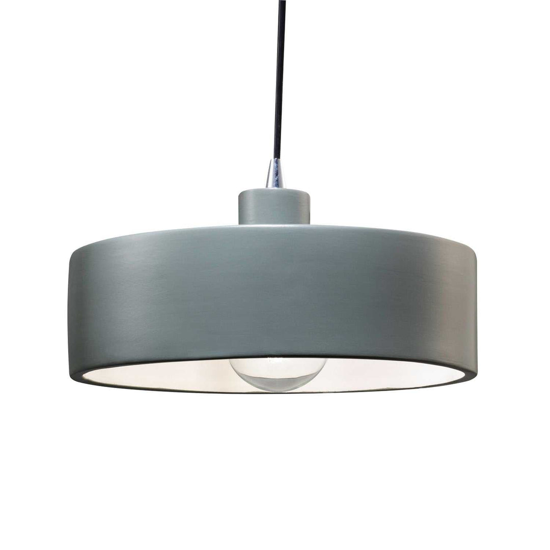 Radiance One Light Pendant in Pewter Green Justice Designs