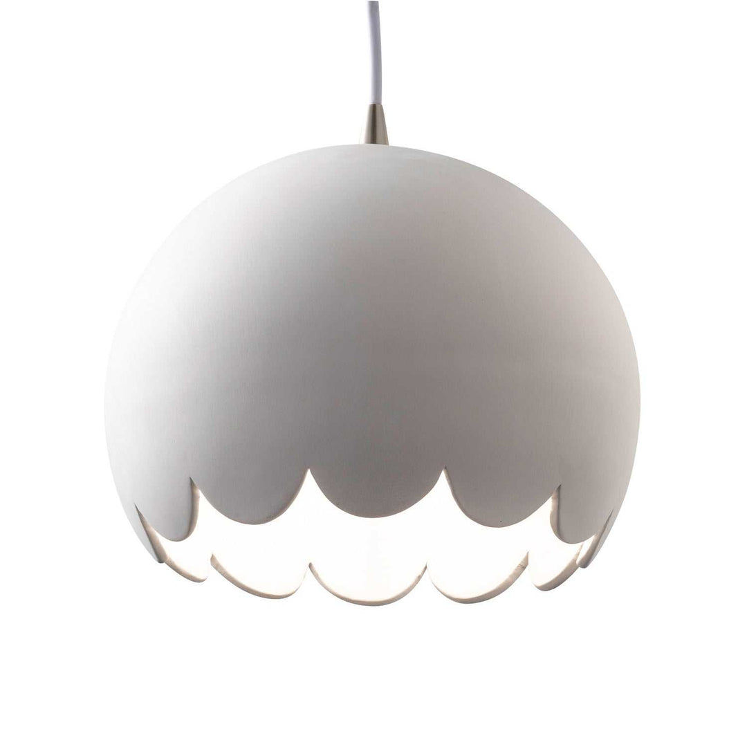 Radiance One Light Pendant in Bisque Justice Designs