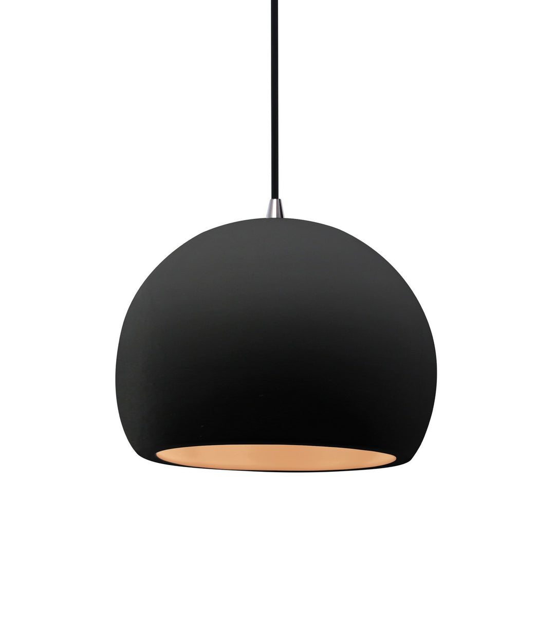 Justice Designs - CER-6530-CBGD-NCKL-BKCD - One Light Pendant - Radiance - Carbon Matte Black w/ Champagne Gold