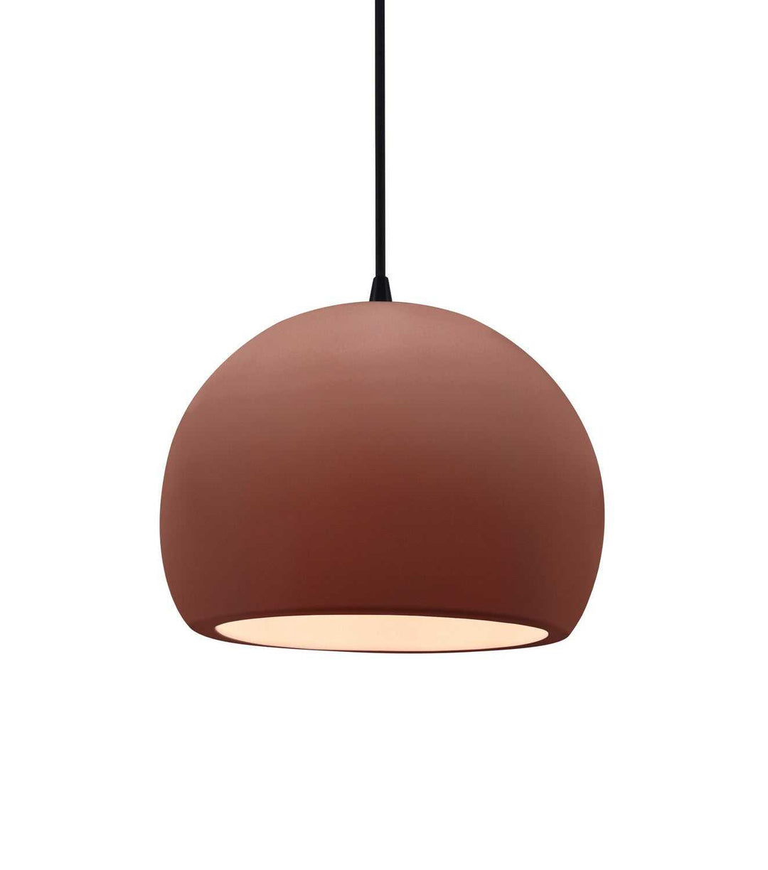 Radiance One Light Pendant in Canyon Clay Justice Designs