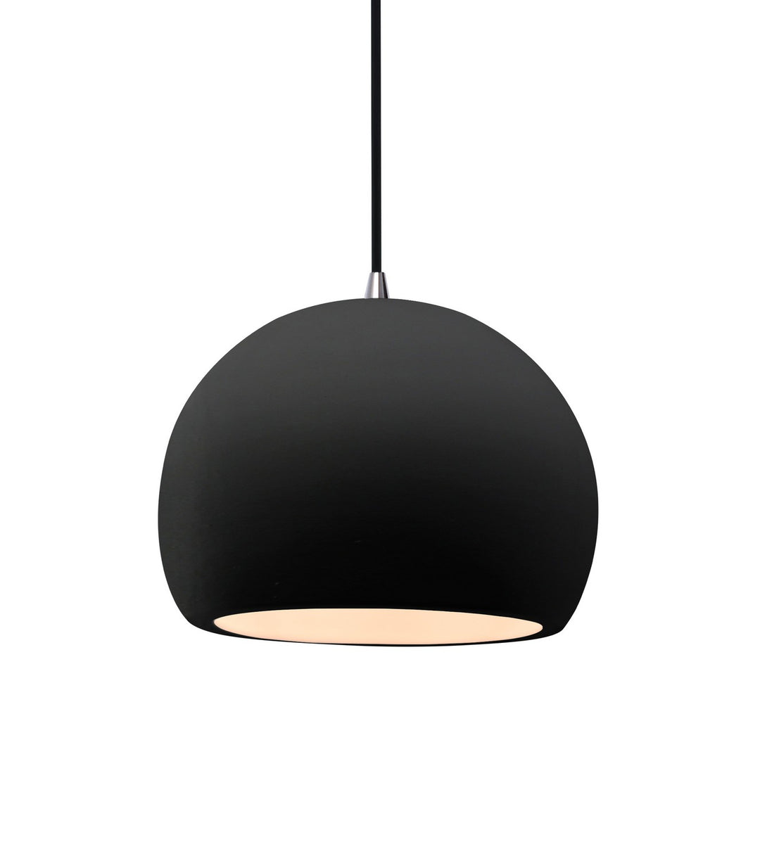 Justice Designs - CER-6530-CRB-NCKL-BKCD - One Light Pendant - Radiance - Carbon - Matte Black