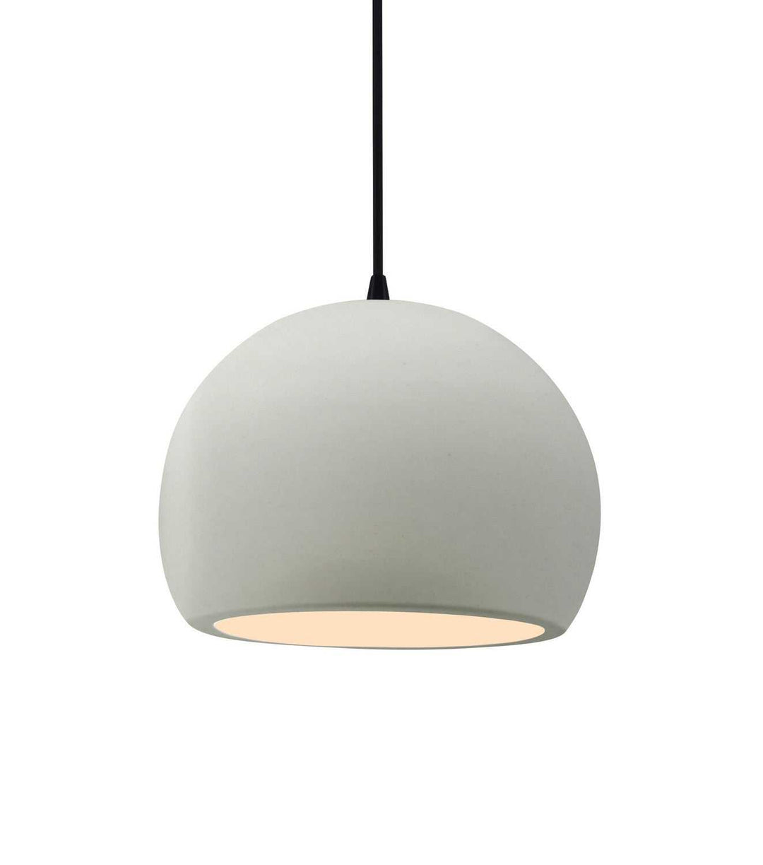 Radiance One Light Pendant in Matte White Justice Designs