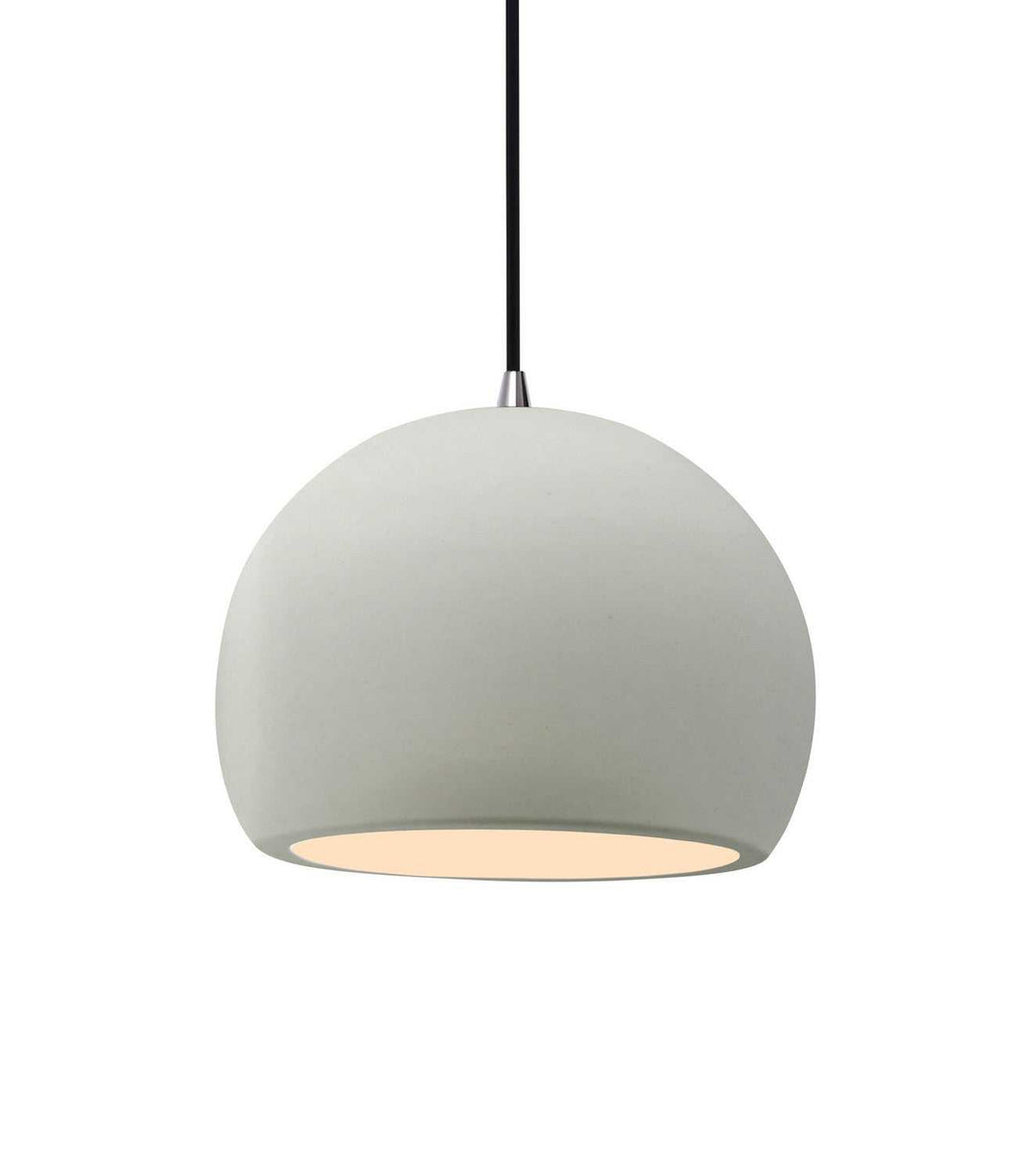 Radiance One Light Pendant in Matte White Justice Designs