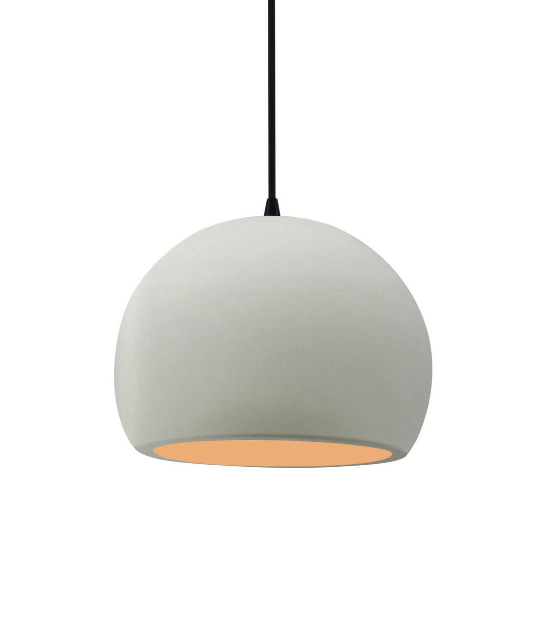 Radiance One Light Pendant in Matte White w/ Champagne Gold Justice Designs