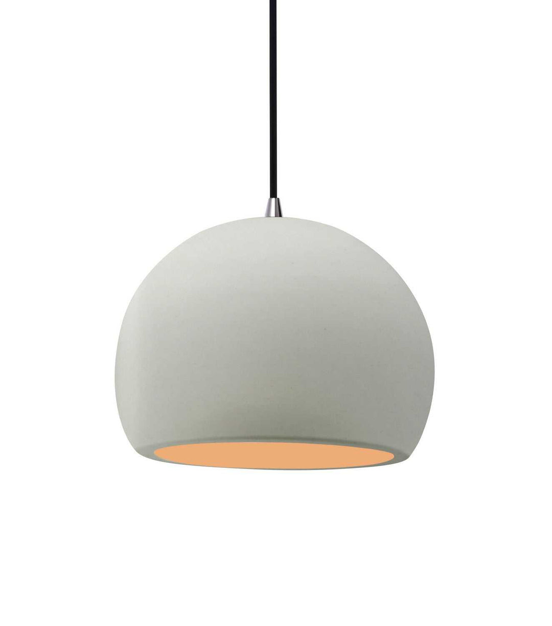 Radiance One Light Pendant in Matte White w/ Champagne Gold Justice Designs