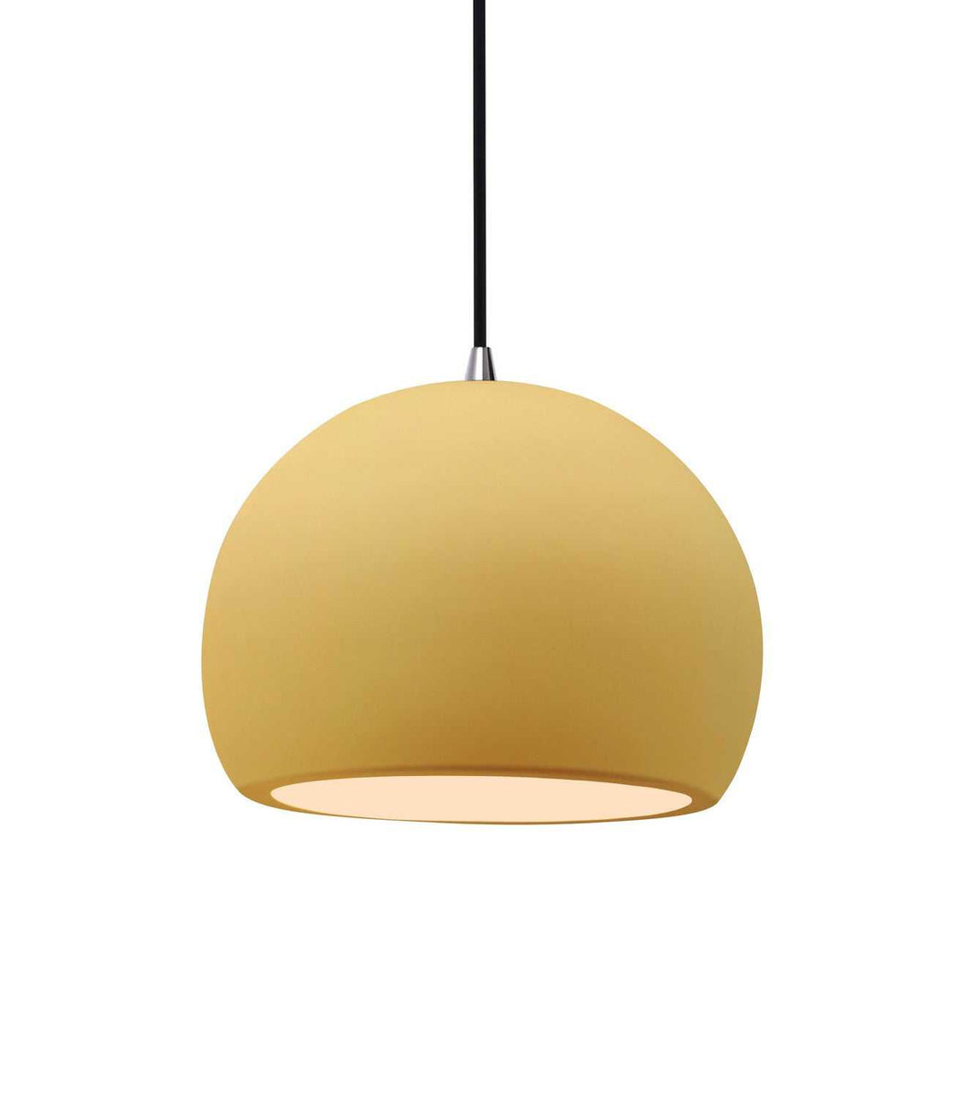 Radiance One Light Pendant in Muted Yellow Justice Designs
