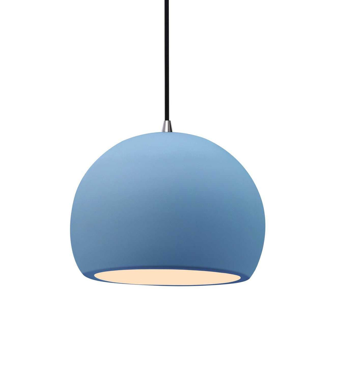 Radiance One Light Pendant in Sky Blue Justice Designs