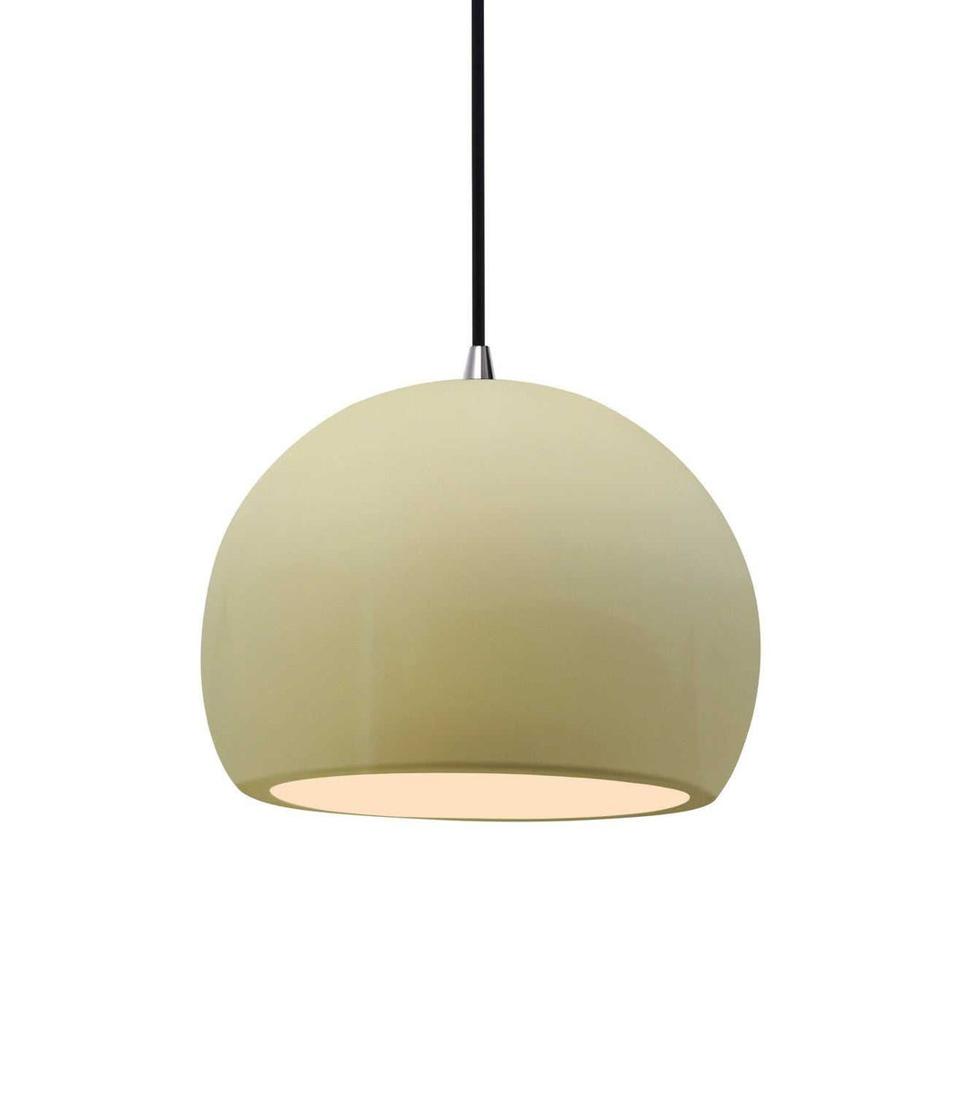 Radiance One Light Pendant in Vanilla (Gloss) Justice Designs