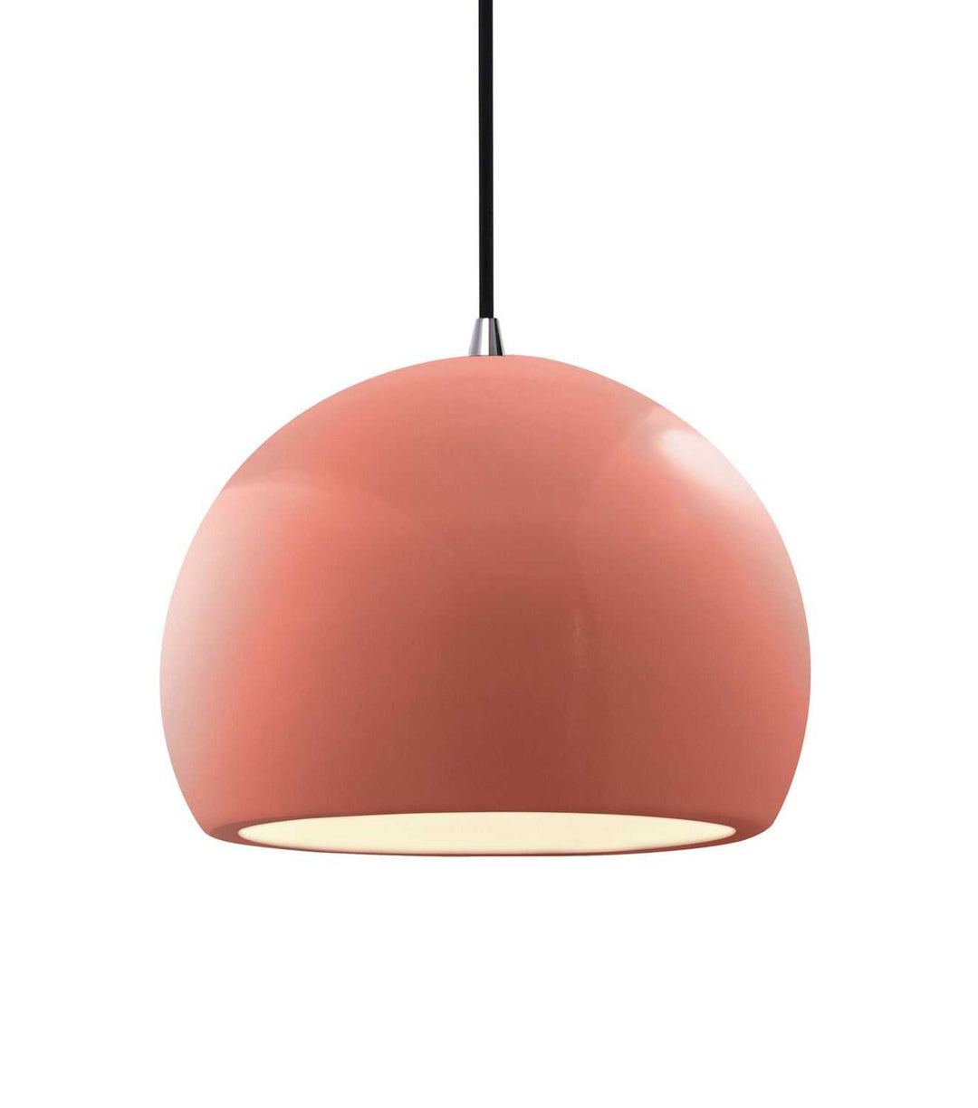 Radiance One Light Pendant in Gloss Blush Justice Designs
