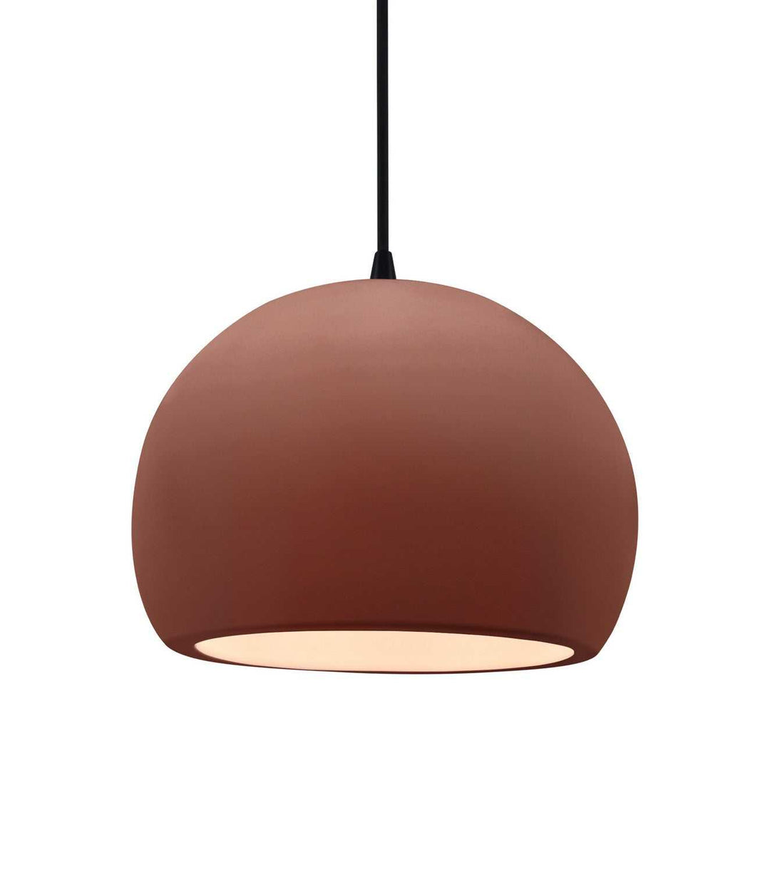Radiance One Light Pendant in Canyon Clay Justice Designs