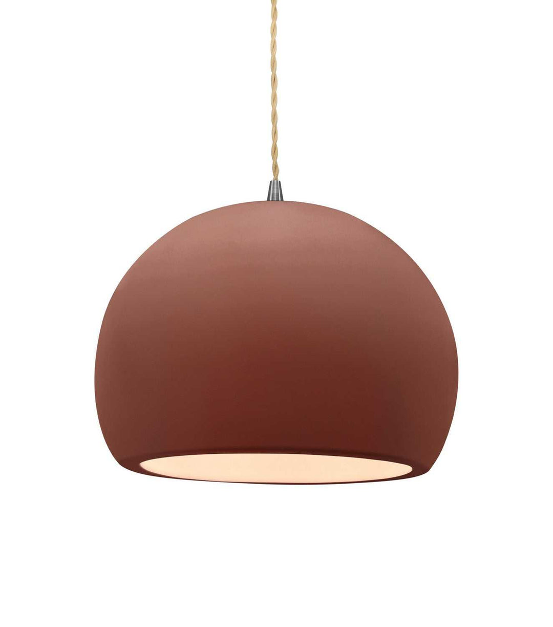 Radiance One Light Pendant in Canyon Clay Justice Designs